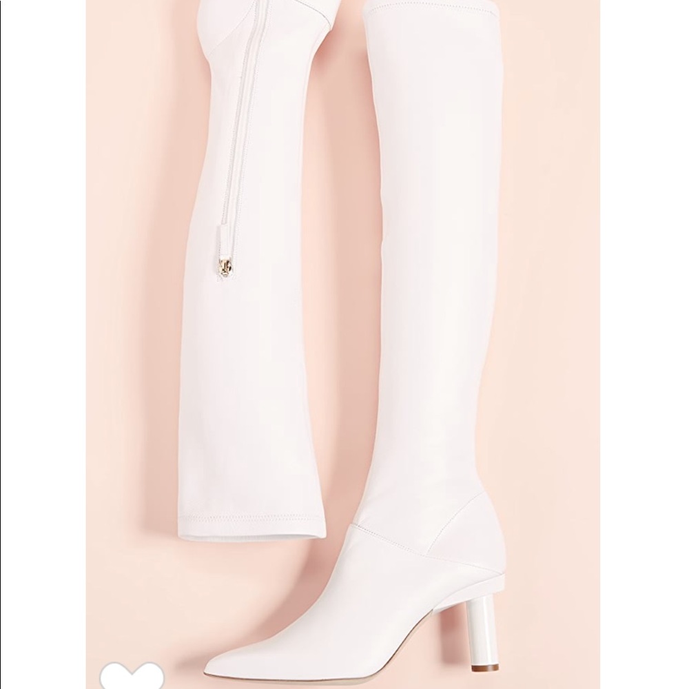 NEW Tibi white over the knee caleb boots 37 (7)